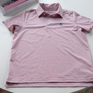 Vineyard Vines Red & White Striped Polo